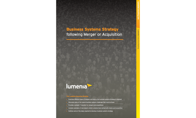 Business Systems Strategy following Merger or Aquisition
