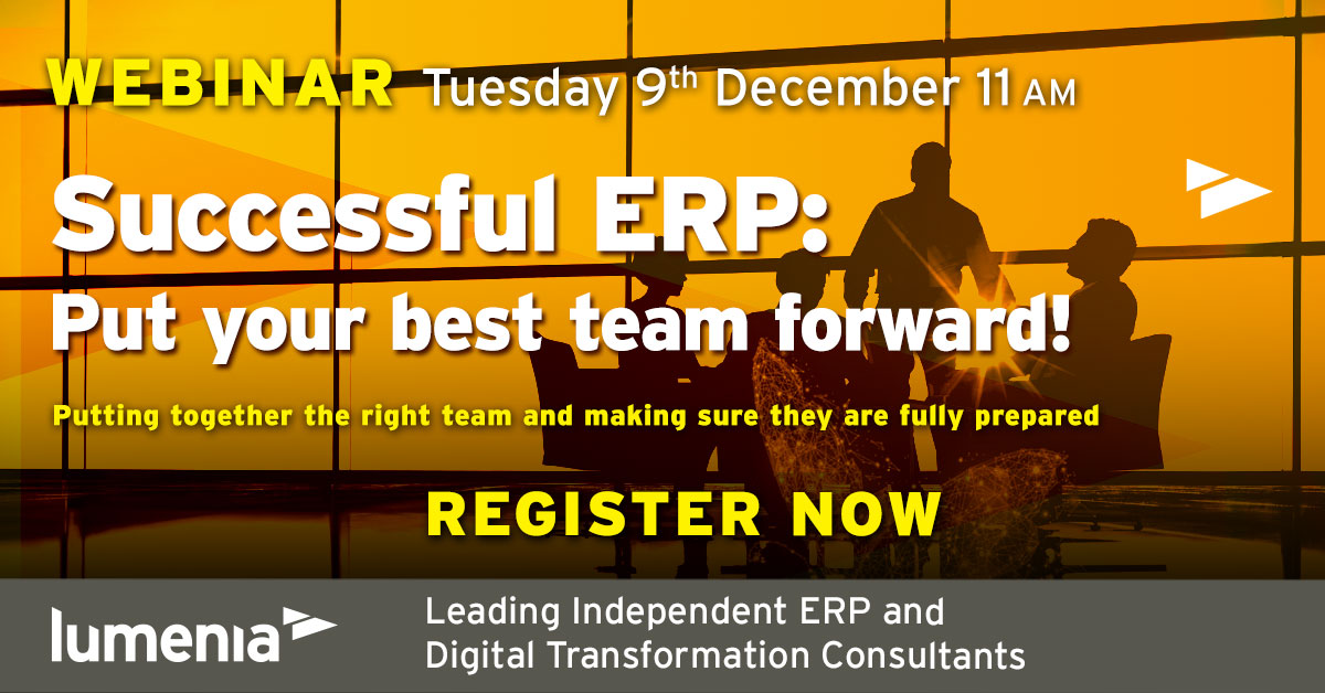 Successful ERP Webinar – Put your best team forward!
