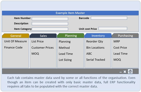 ERP Item Master - Master Data Management  