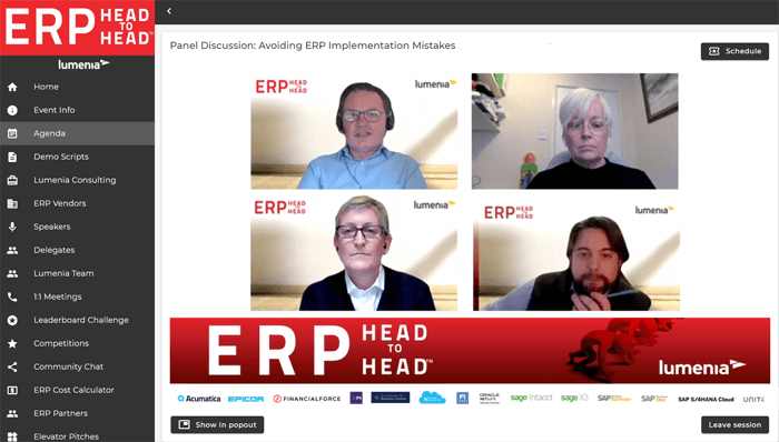 Lumenia ERP HEADtoHEAD event Panel Discussion 2021