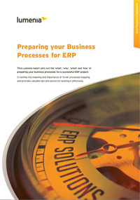 Preparing your Business Processes for ERP Lumenia White Paper 
