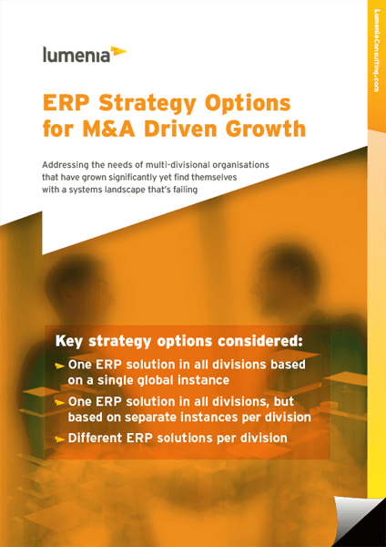 ERP Strategy Options for M&A Driven Growth White Paper 